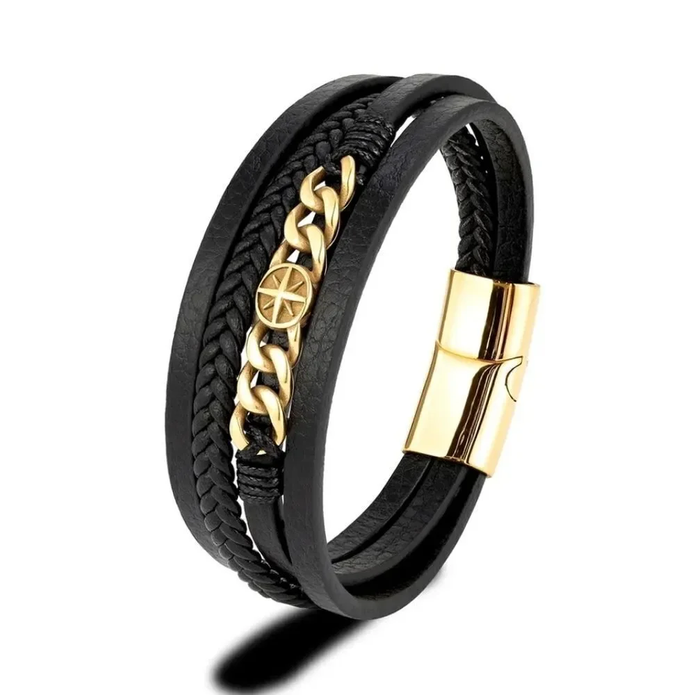 Black & Gold Mariner Bracelet